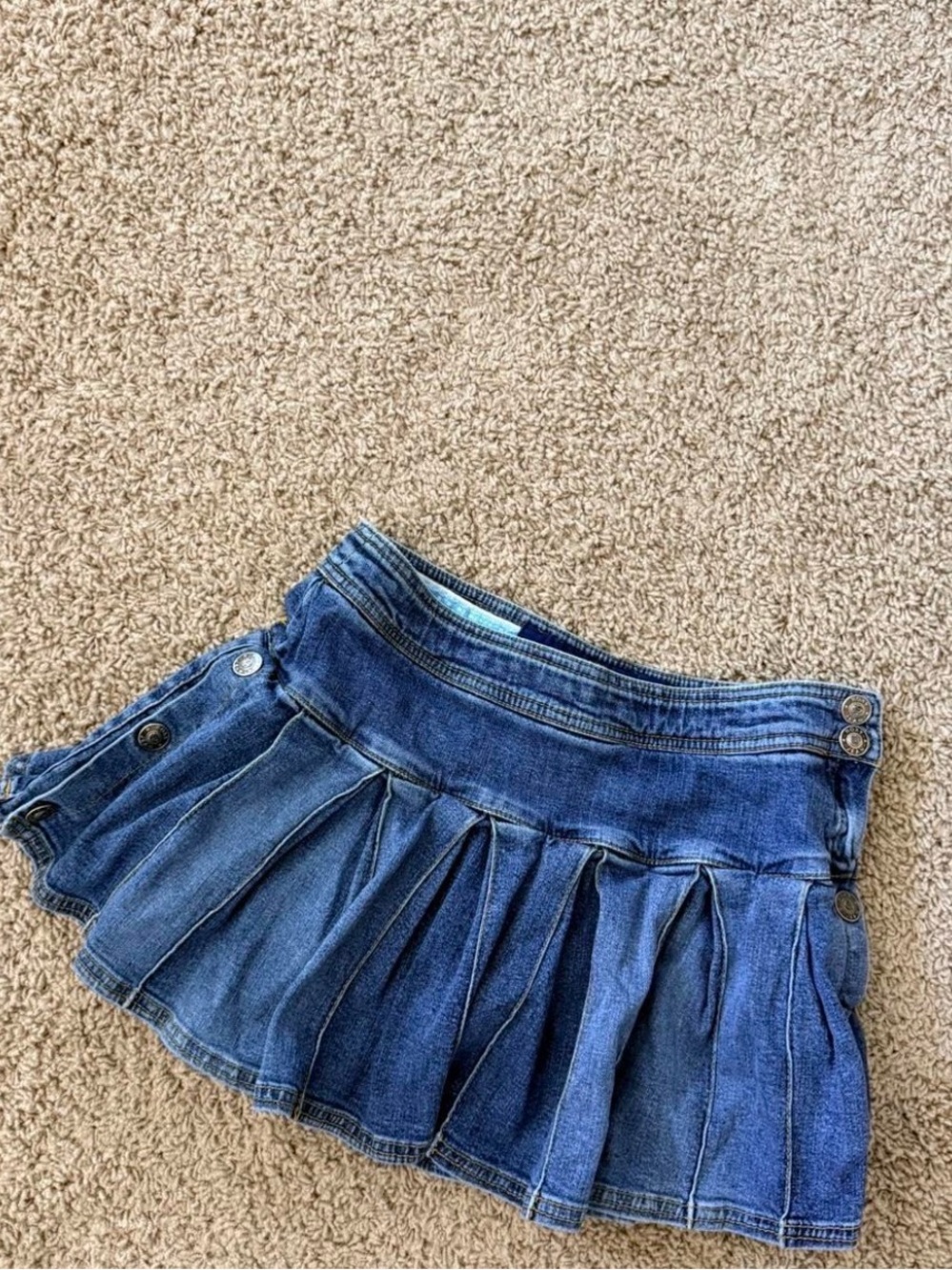 Roxy Denim Pleated Mini Skirt